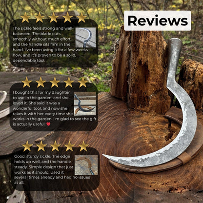 Hand - Forged Large Sickle, ⌀19 cm (7.5 inches) - 9