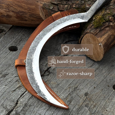 Hand-Forged Large Sickle, ⌀19 cm (7.5 inches) - 3