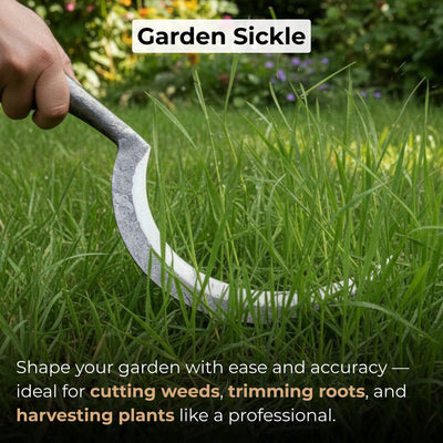 Hand - Forged Large Sickle, ⌀19 cm (7.5 inches) - 7