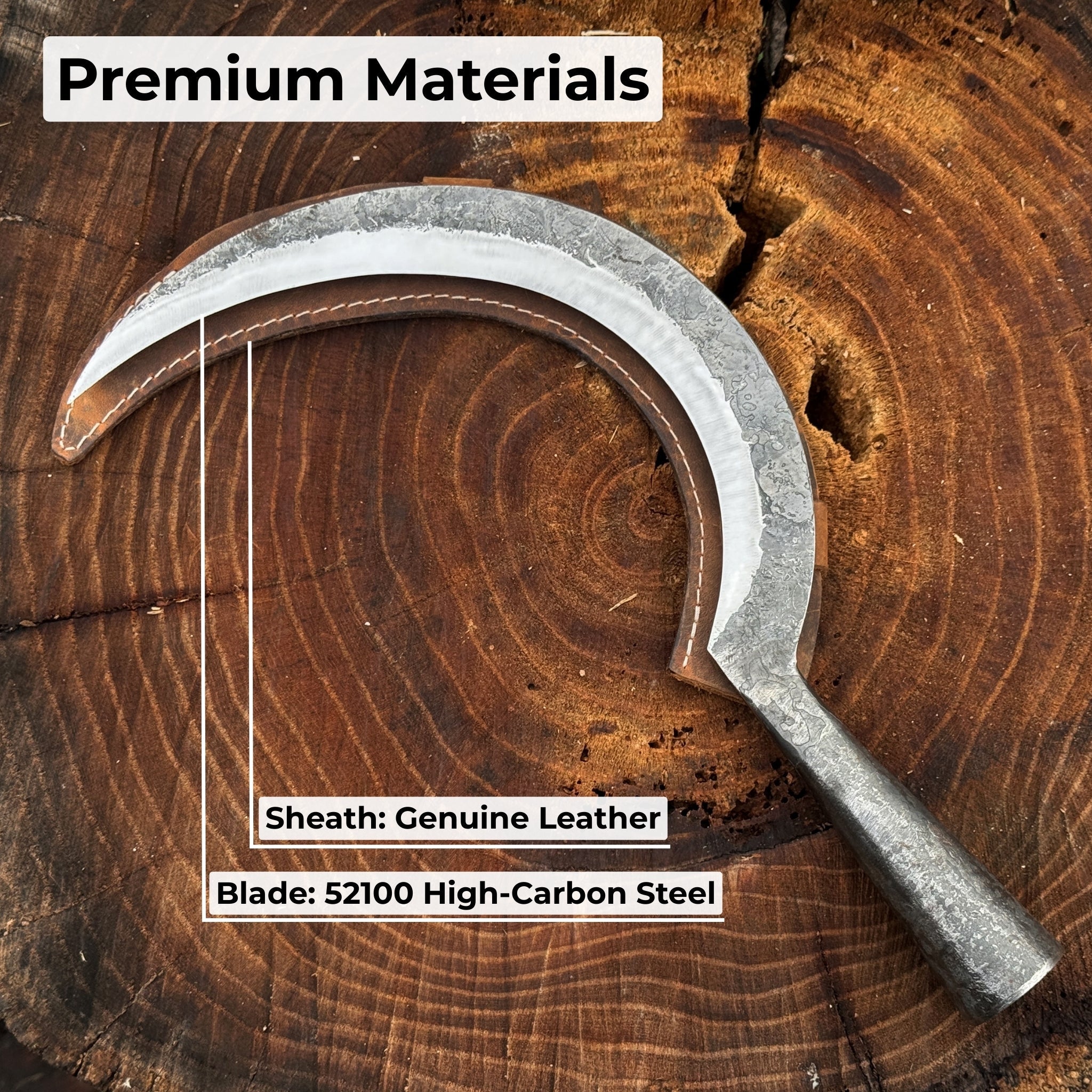 Hand-Forged Large Sickle, ⌀19 cm (7.5 inches) - 6