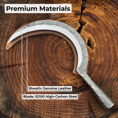 Hand - Forged Large Sickle, ⌀19 cm (7.5 inches) - 6