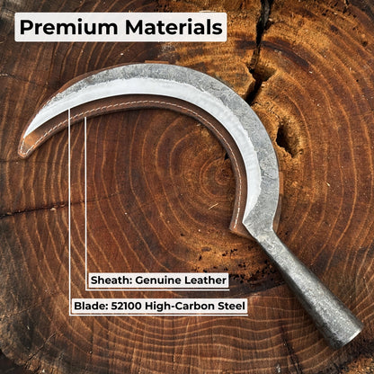 Hand - Forged Large Sickle, ⌀19 cm (7.5 inches) - 6