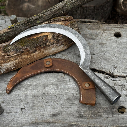 Hand - Forged Large Sickle, ⌀19 cm (7.5 inches) - 12