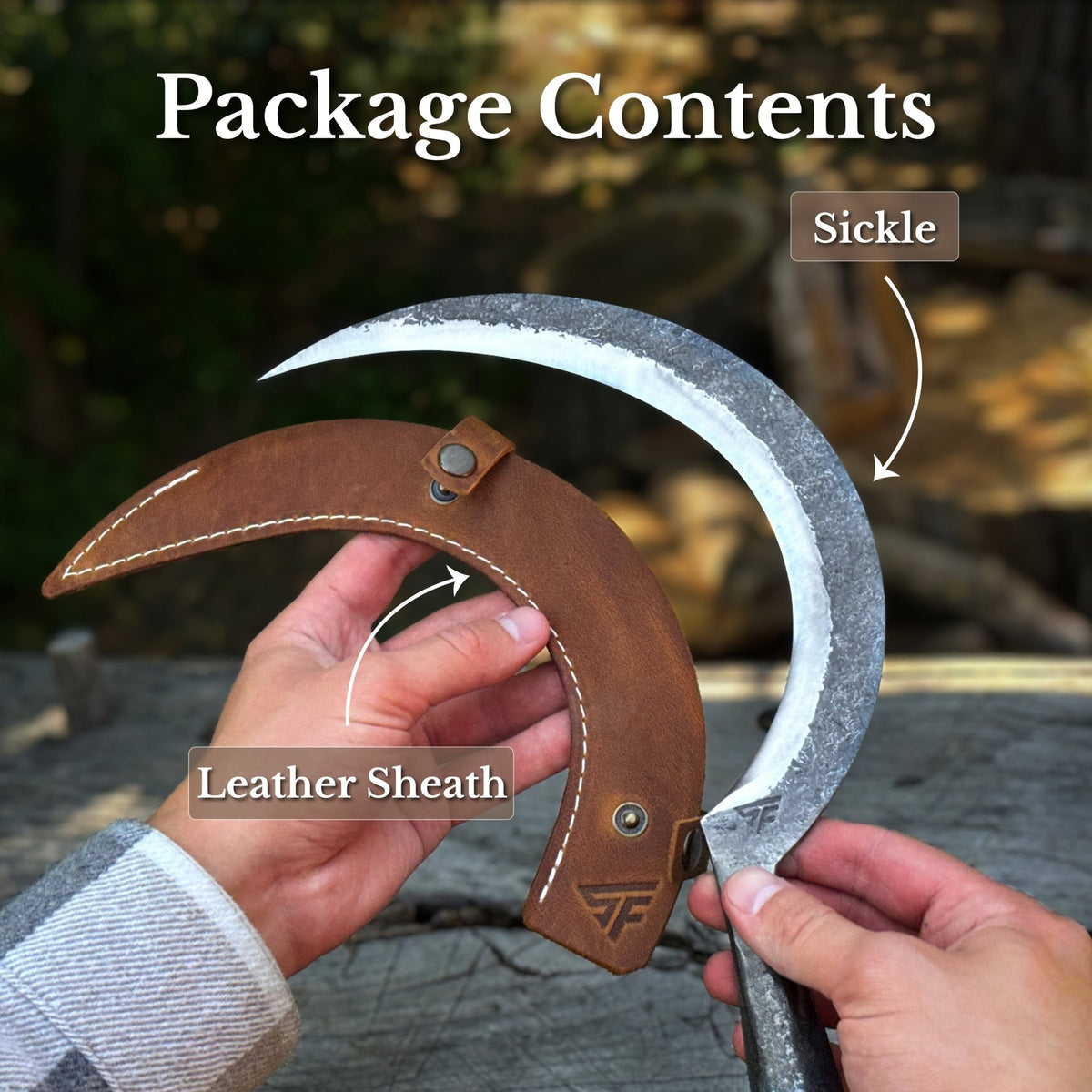 Hand-Forged Large Sickle, ⌀19 cm (7.5 inches) - 8