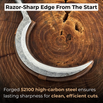 Hand - Forged Large Sickle, ⌀19 cm (7.5 inches) - 2