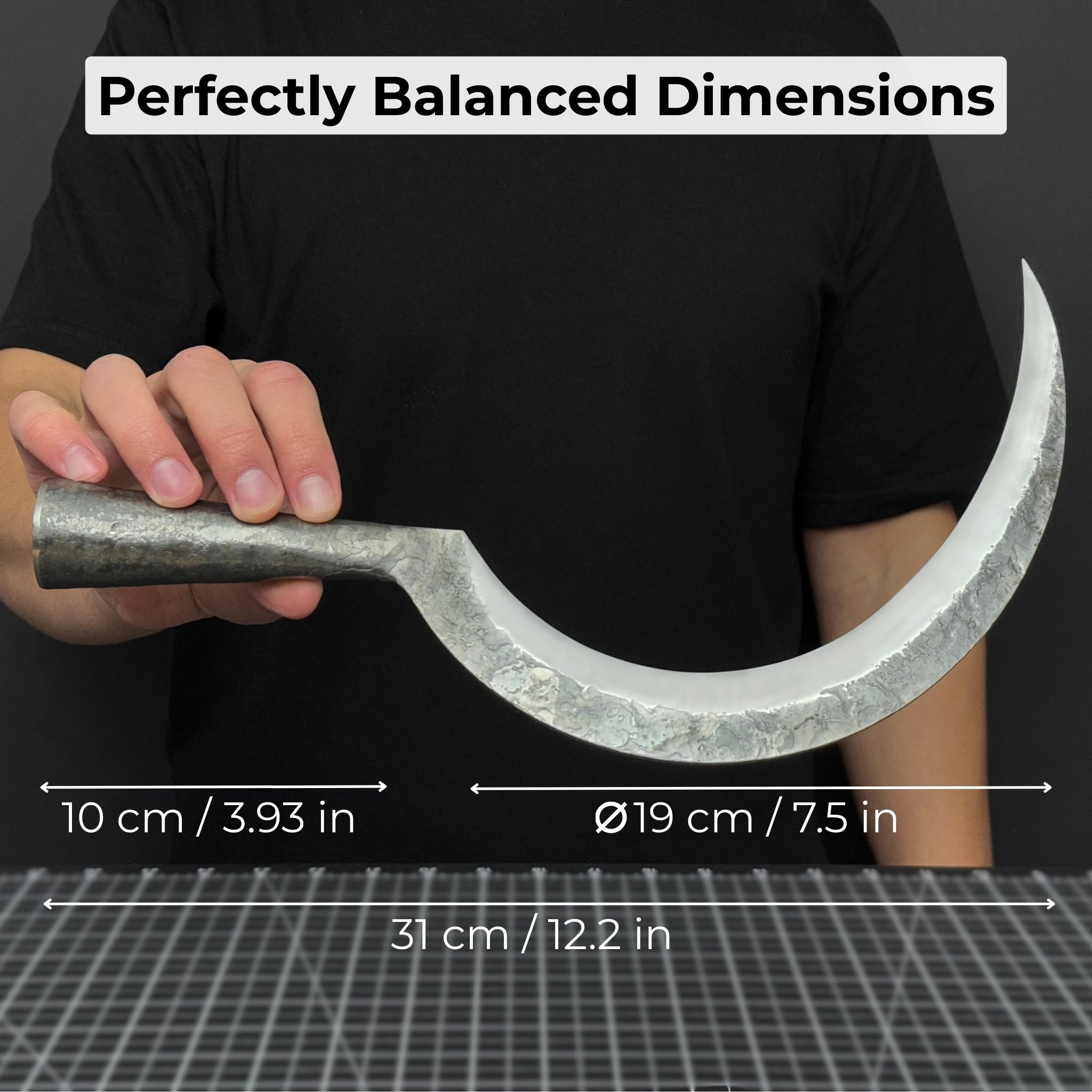 Hand - Forged Large Sickle, ⌀19 cm (7.5 inches) - 5