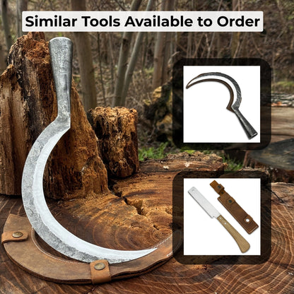 Hand - Forged Large Sickle, ⌀19 cm (7.5 inches) - 10