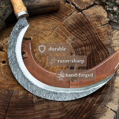 Hand-Forged Large Sickle, ⌀19 cm (7.5 inches) - 3