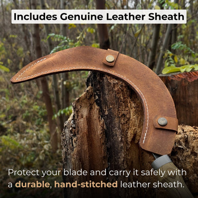 Hand - Forged Large Sickle, ⌀19 cm (7.5 inches) - 4