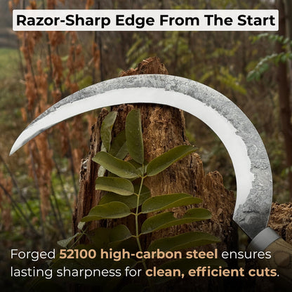 Hand - Forged Large Sickle, ⌀19 cm (7.5 inches) - 2