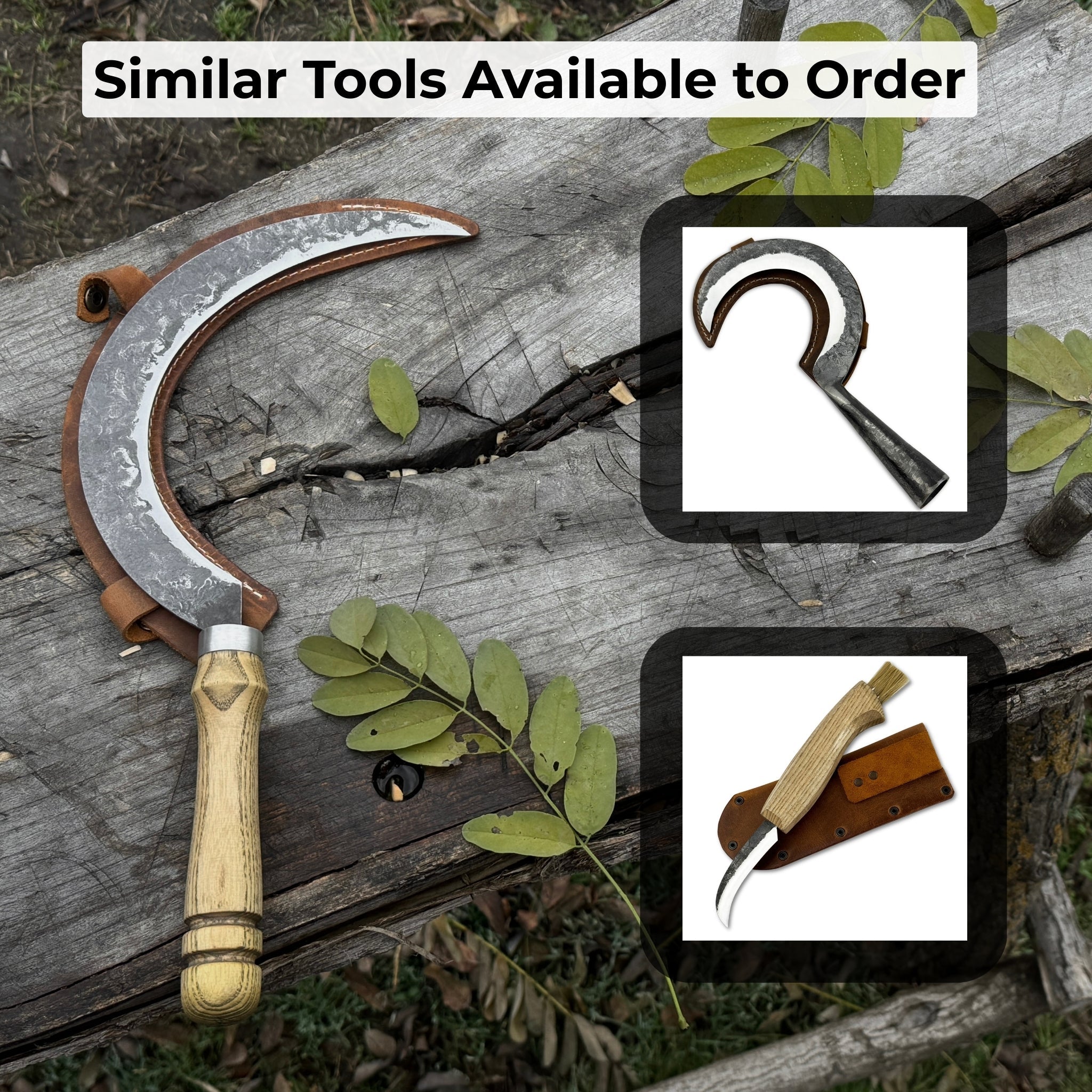 Hand - Forged Large Sickle, ⌀19 cm (7.5 inches) - 10