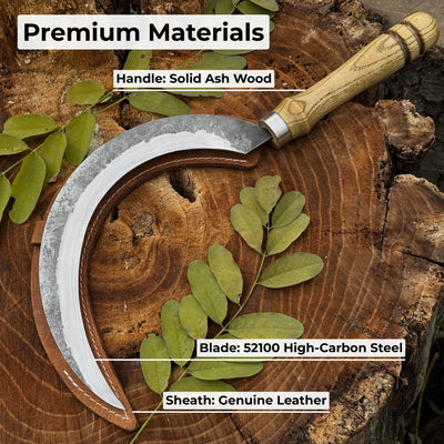 Hand - Forged Large Sickle, ⌀19 cm (7.5 inches) - 6