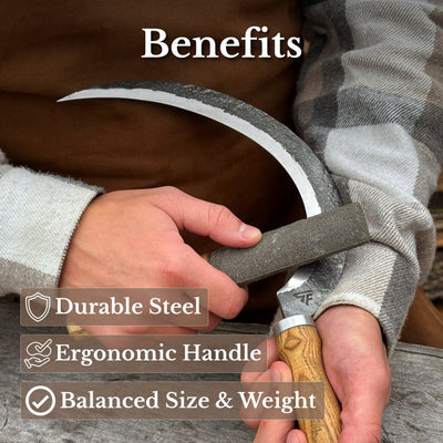 Hand-Forged Large Sickle, ⌀19 cm (7.5 inches) - 8