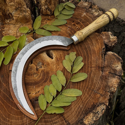 Hand - Forged Large Sickle, ⌀19 cm (7.5 inches) - 14