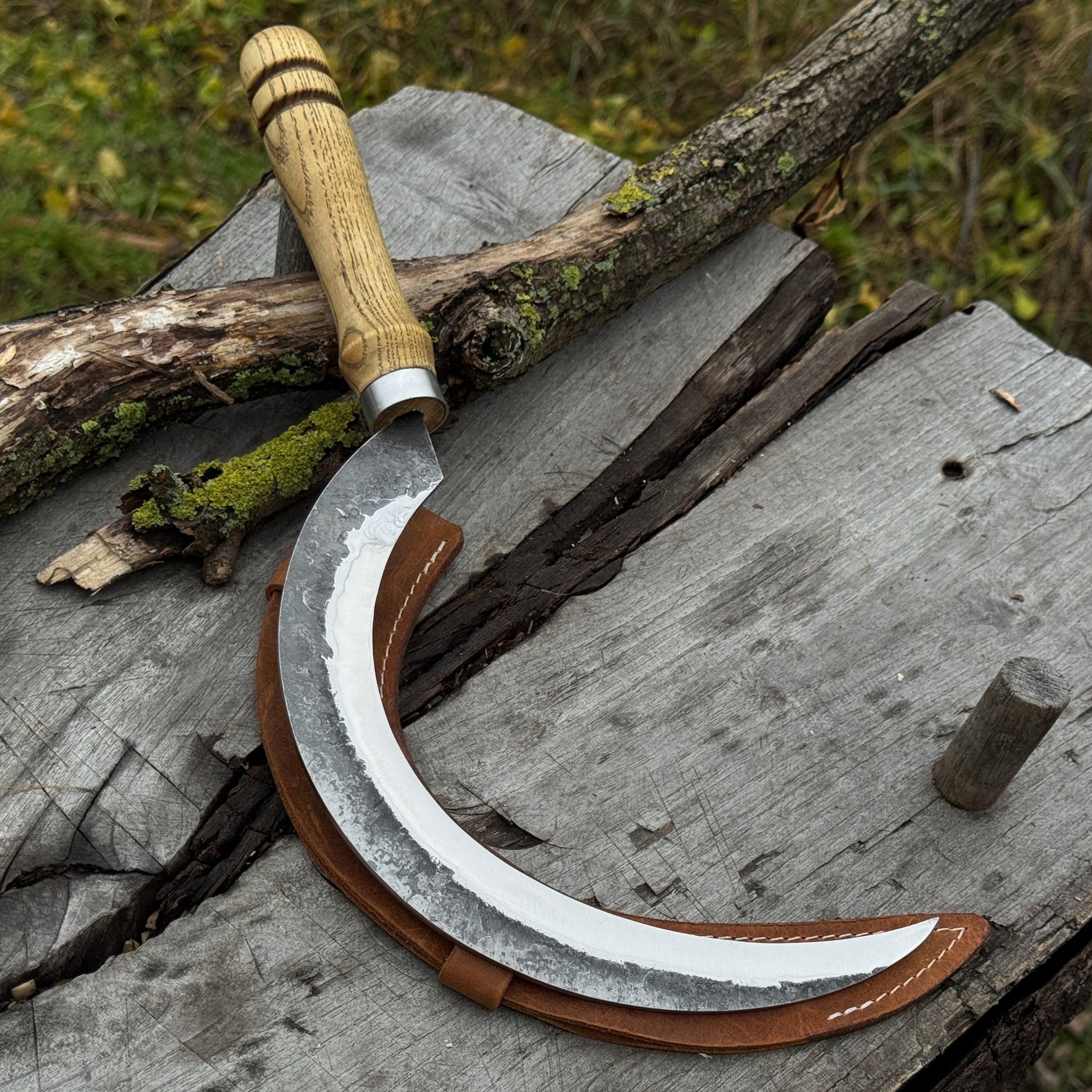 Hand - Forged Large Sickle, ⌀19 cm (7.5 inches) - 12