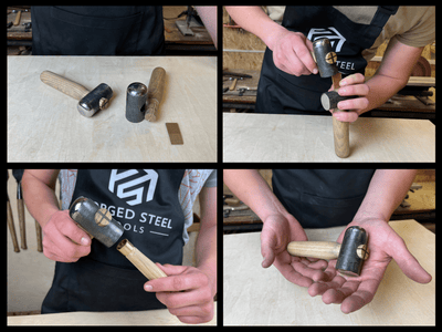 Hand - Forged Leather Hammer, 500 g (17.6 oz) - 8