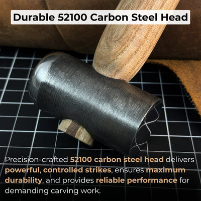 Hand-Forged Leather Hammer, 500 g (17.6 oz) - 3