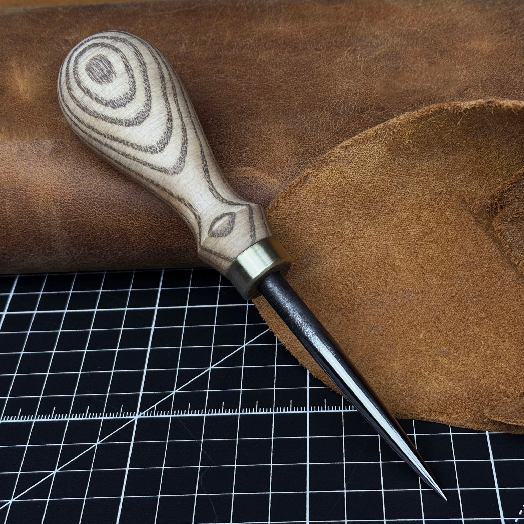 Hand - Forged Leatherworking Awl - 1