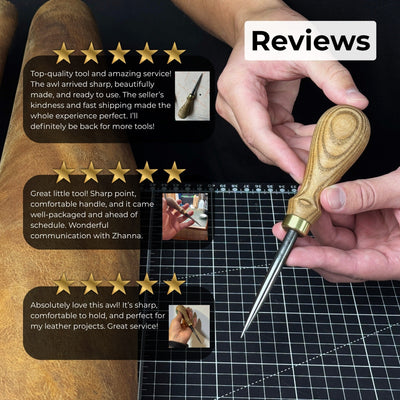 Hand - Forged Leatherworking Awl - 9