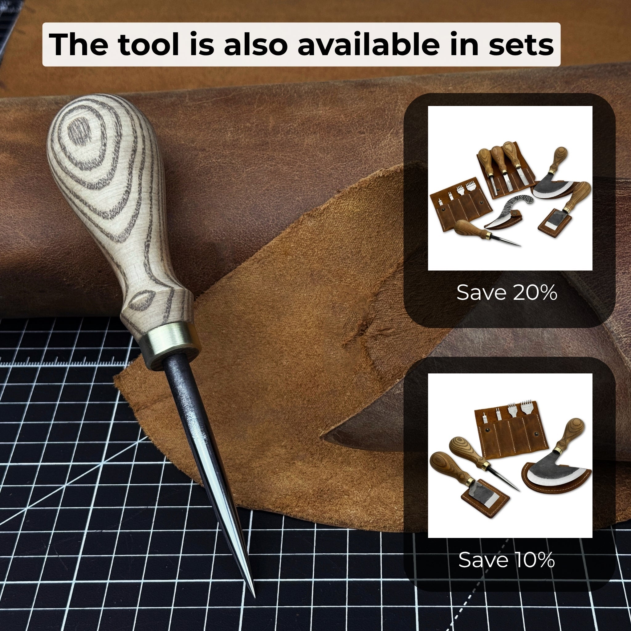 Hand - Forged Leatherworking Awl - 11