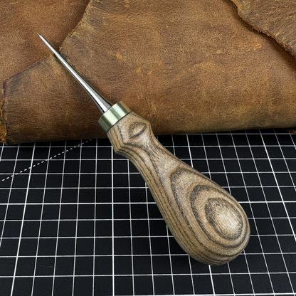 Hand - Forged Leatherworking Awl with Ash Handle - 1