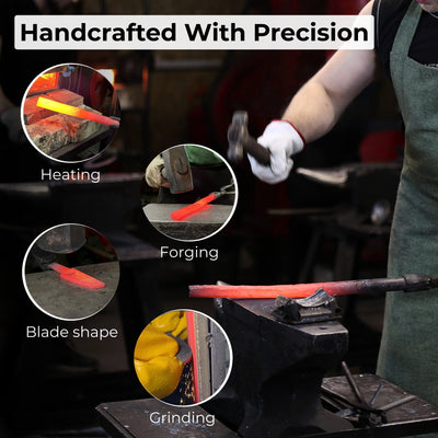 Hand - Forged Roughing Knife, Blade 5 cm (1.97 inches) - 8