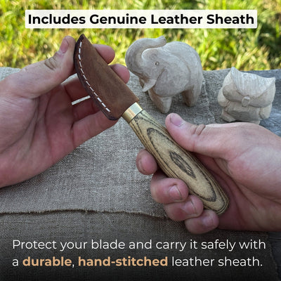 Hand - Forged Roughing Knife, Blade 5 cm (1.97 inches) - 4