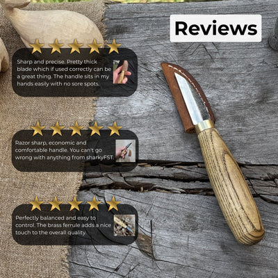 Hand - Forged Roughing Knife, Blade 5 cm (1.97 inches) - 9