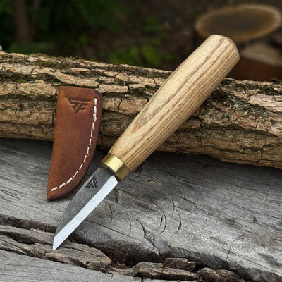 Hand-Forged Roughing Knife, Blade 5 cm (1.97 inches) - 1