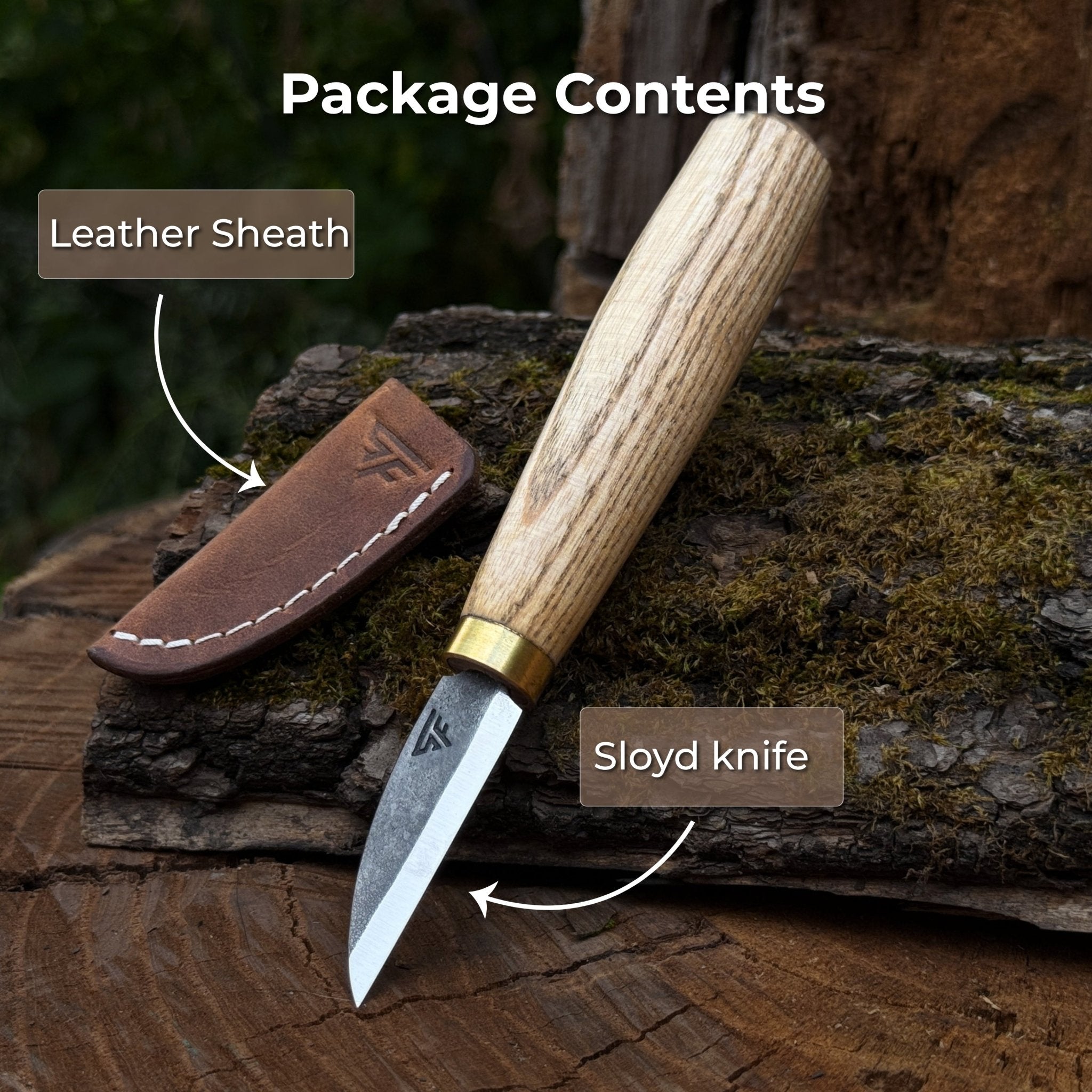 Hand-Forged Roughing Knife, Blade 5 cm (1.97 inches) - 10