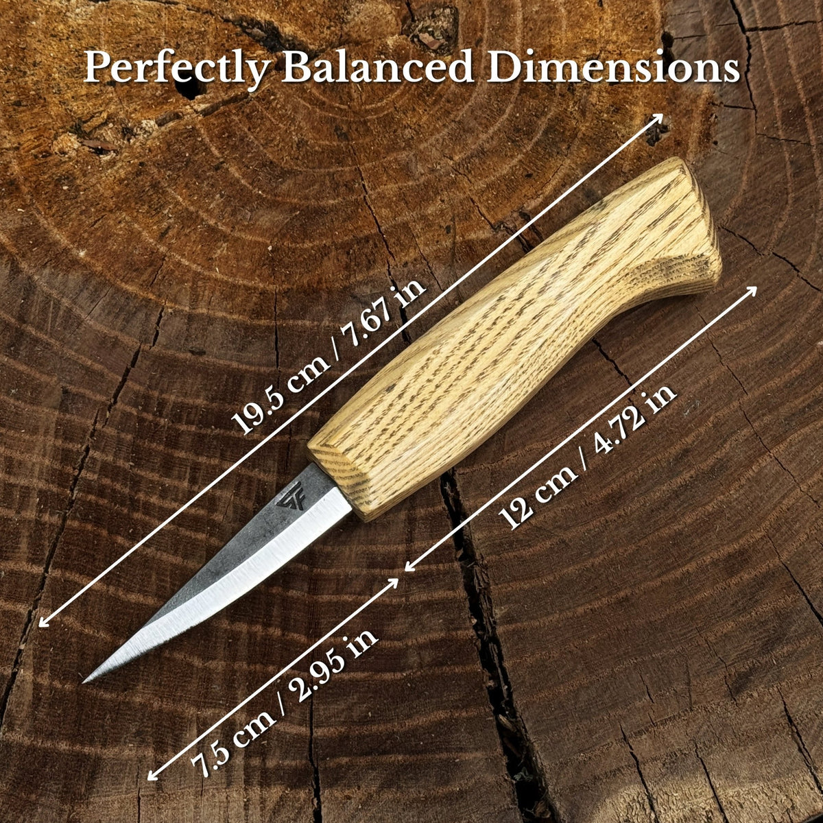 Hand-Forged Sloyd Knife, 7.5 cm (2.95 inches) - 2