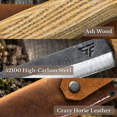 Hand-Forged Sloyd Knife, 7.5 cm (2.95 inches) - 7