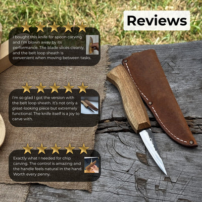 Hand - Forged Sloyd Knife, 7.5 cm (2.95 inches) - 9