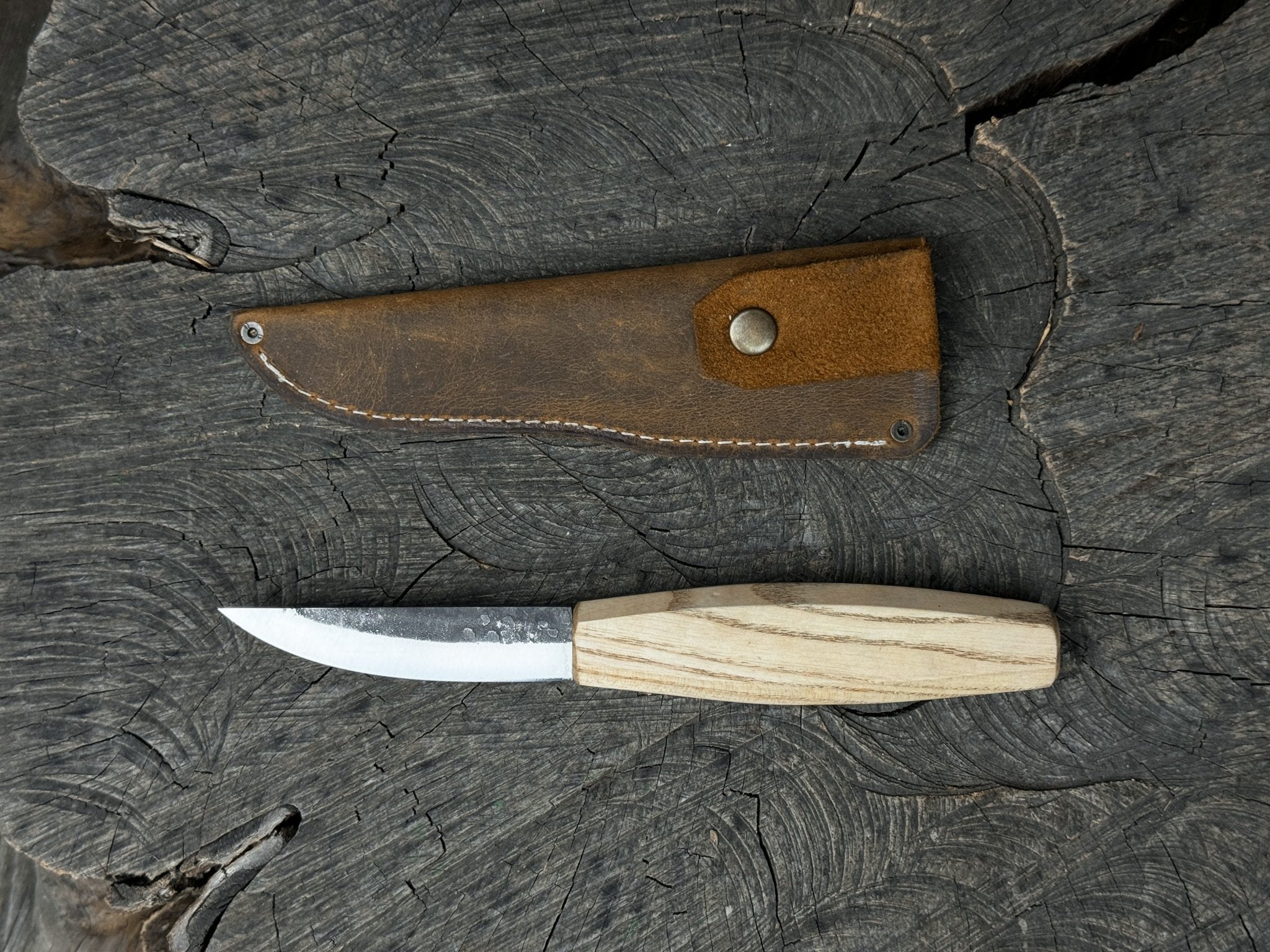 Hand - Forged Sloyd Knife, 9 cm (3.54 inches) - 5