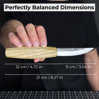 Hand - Forged Sloyd Knife, 9 cm (3.54 inches) - 5