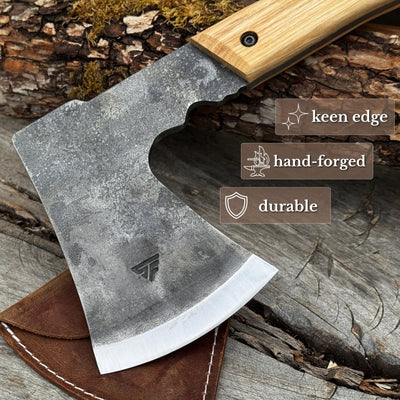 Hand-Forged Small Bushcraft Axe, 570 g / 1.25 lb - 2