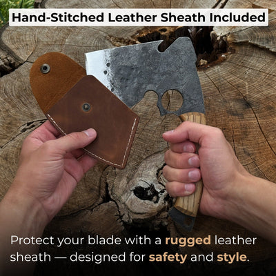 Hand - Forged Small Camping Axe with Curved Handle, 0.52 kg (1.15 Ibs) - 5