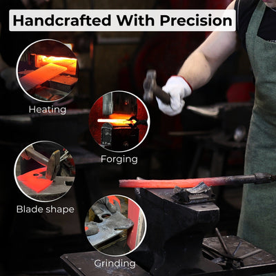 Hand - Forged Small Camping Axe with Curved Handle, 0.52 kg (1.15 Ibs) - 8