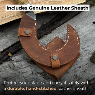Hand - Forged Small Sickle – 9 cm (3.54 inches) Blade with Leather Belt Attachment - 4