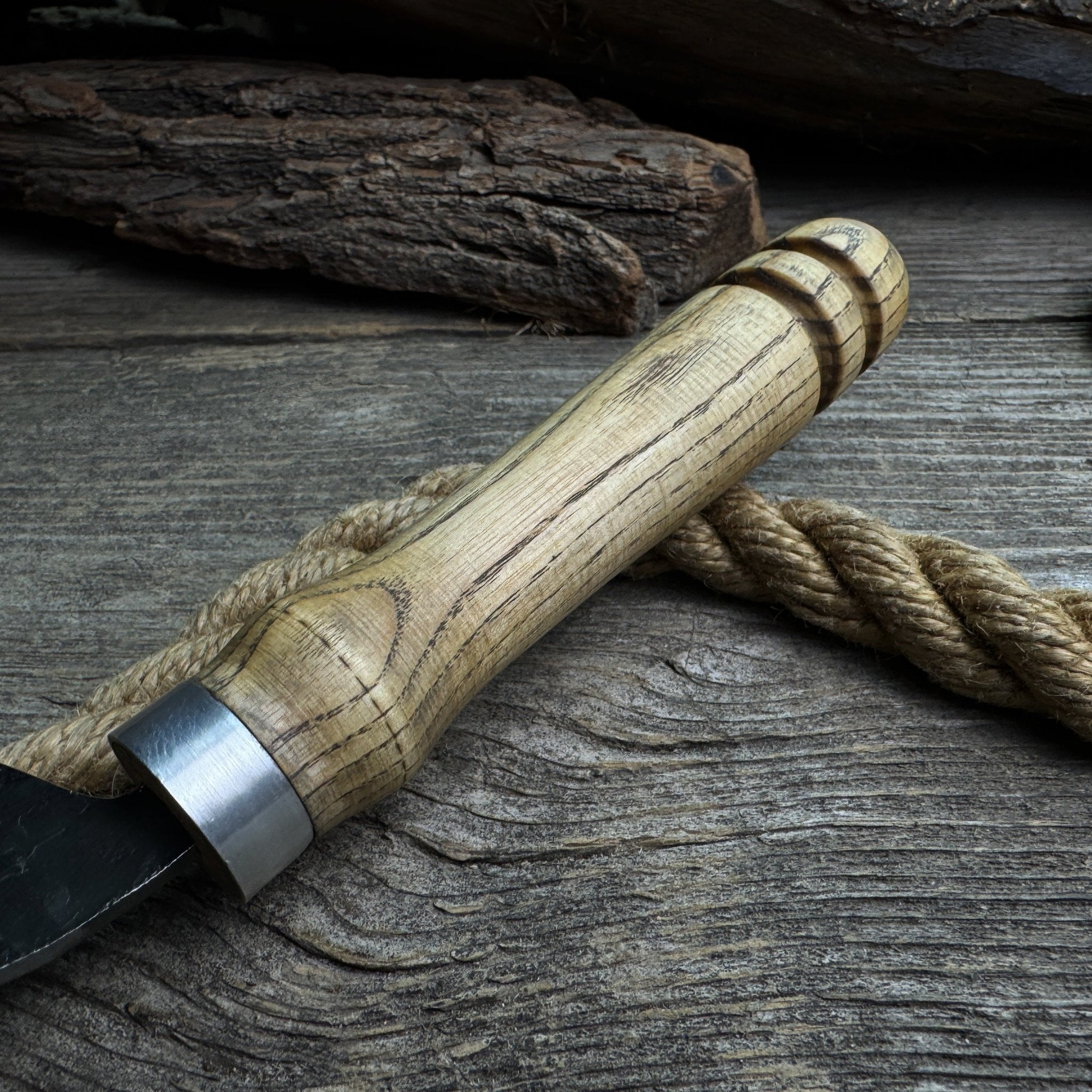 Hand - Forged Small Sickle – 9 cm (3.54 inches) Blade with Leather Belt Attachment - 9