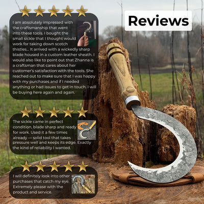 Hand - Forged Small Sickle, ⌀9 cm (3.54 inches) - 9