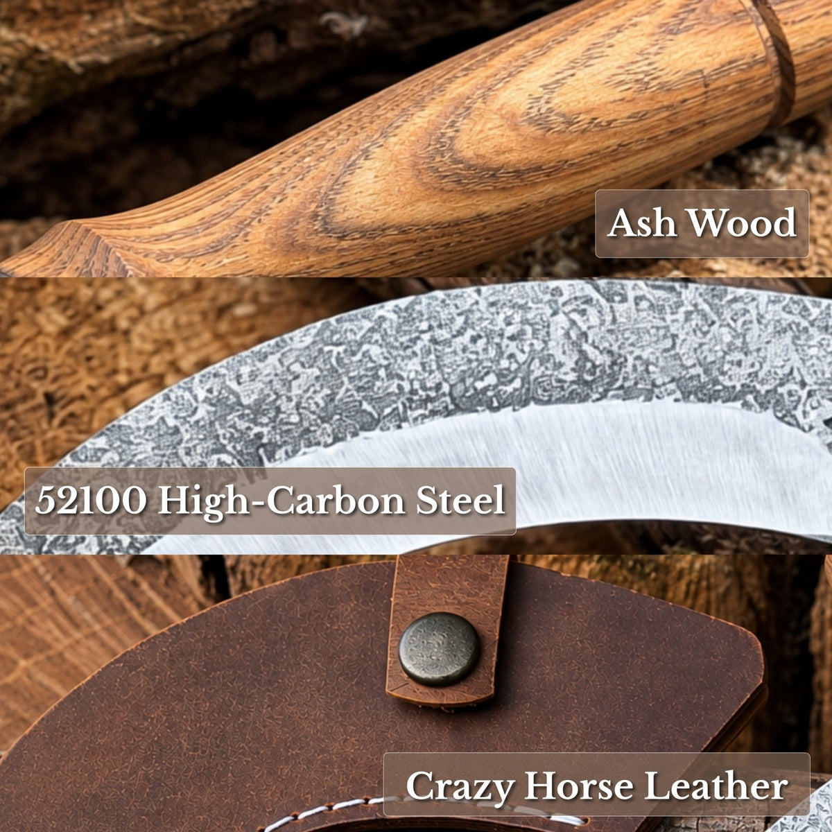 Hand-Forged Small Sickle, ⌀9 cm (3.54 inches) - 7