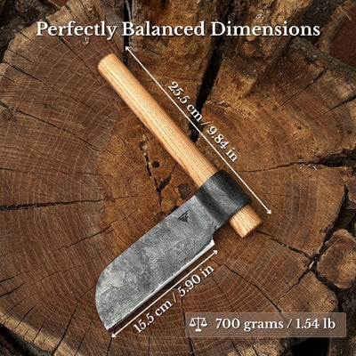 Hand-Forged Small Splitting Froe, 15.5 cm / 6.1 in - 3