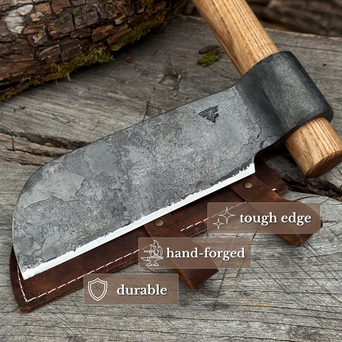 Hand-Forged Small Splitting Froe, 15.5 cm / 6.1 in - 2