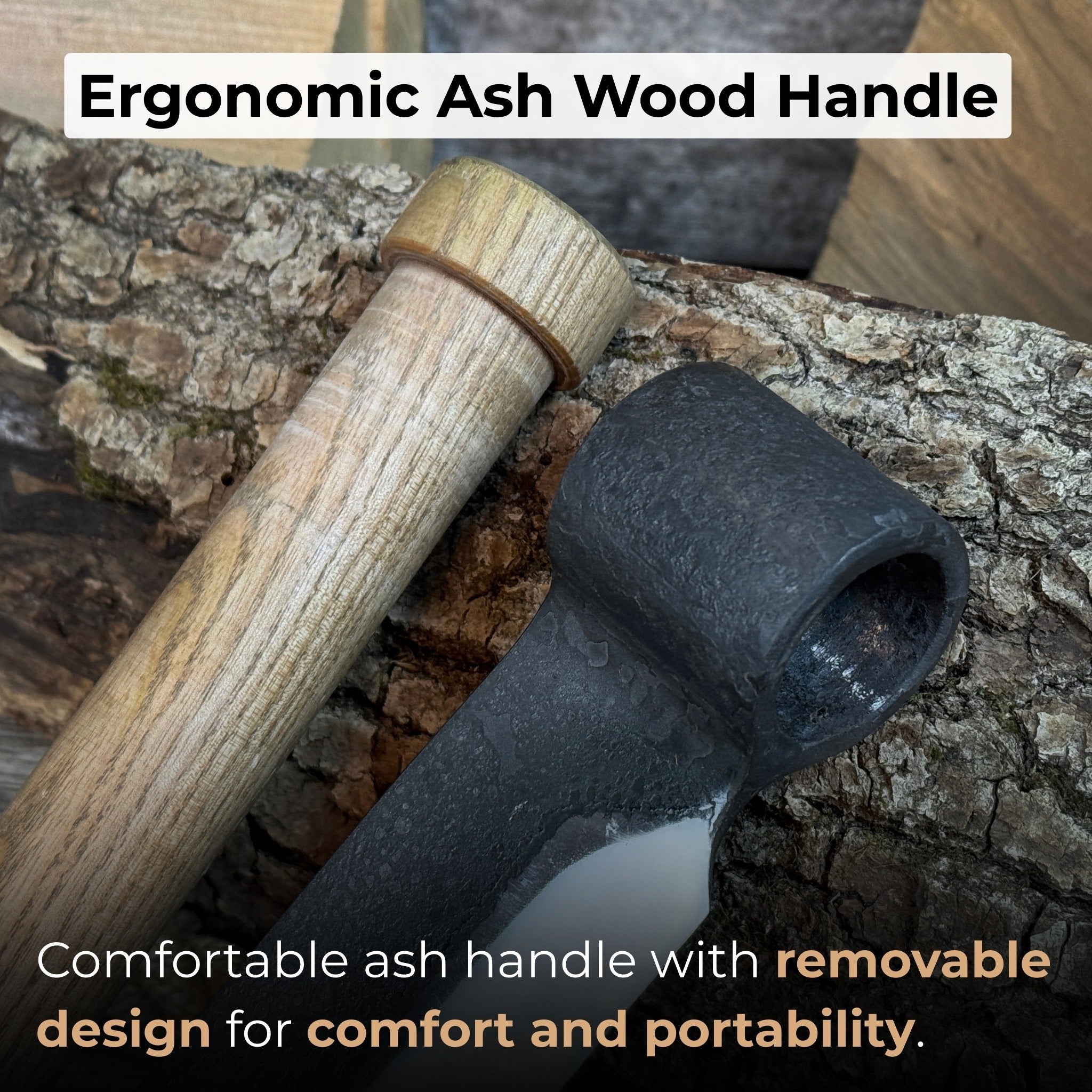 Hand - Forged Small Splitting Froe – Leather Sheath with Handle Holder - 4