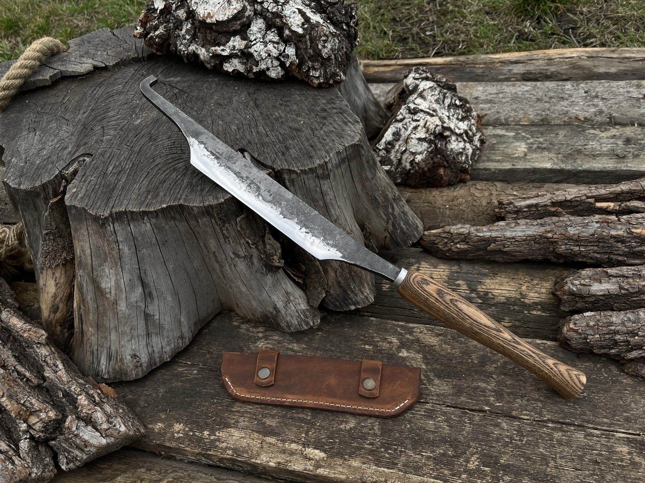 Hand - Forged Small Stock Knife - Cloggers knife - 6