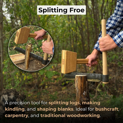 Hand - Forged Splitting Froe, Blade - 25.5 cm (10 inches) - 7