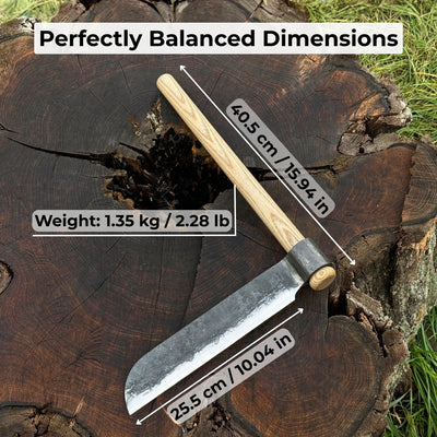 Hand - Forged Splitting Froe, Blade - 25.5 cm (10 inches) - 5