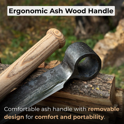 Hand - Forged Splitting Froe, Blade - 25.5 cm (10 inches) - 3