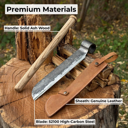 Hand - Forged Splitting Froe, Blade - 25.5 cm (10 inches) - 6